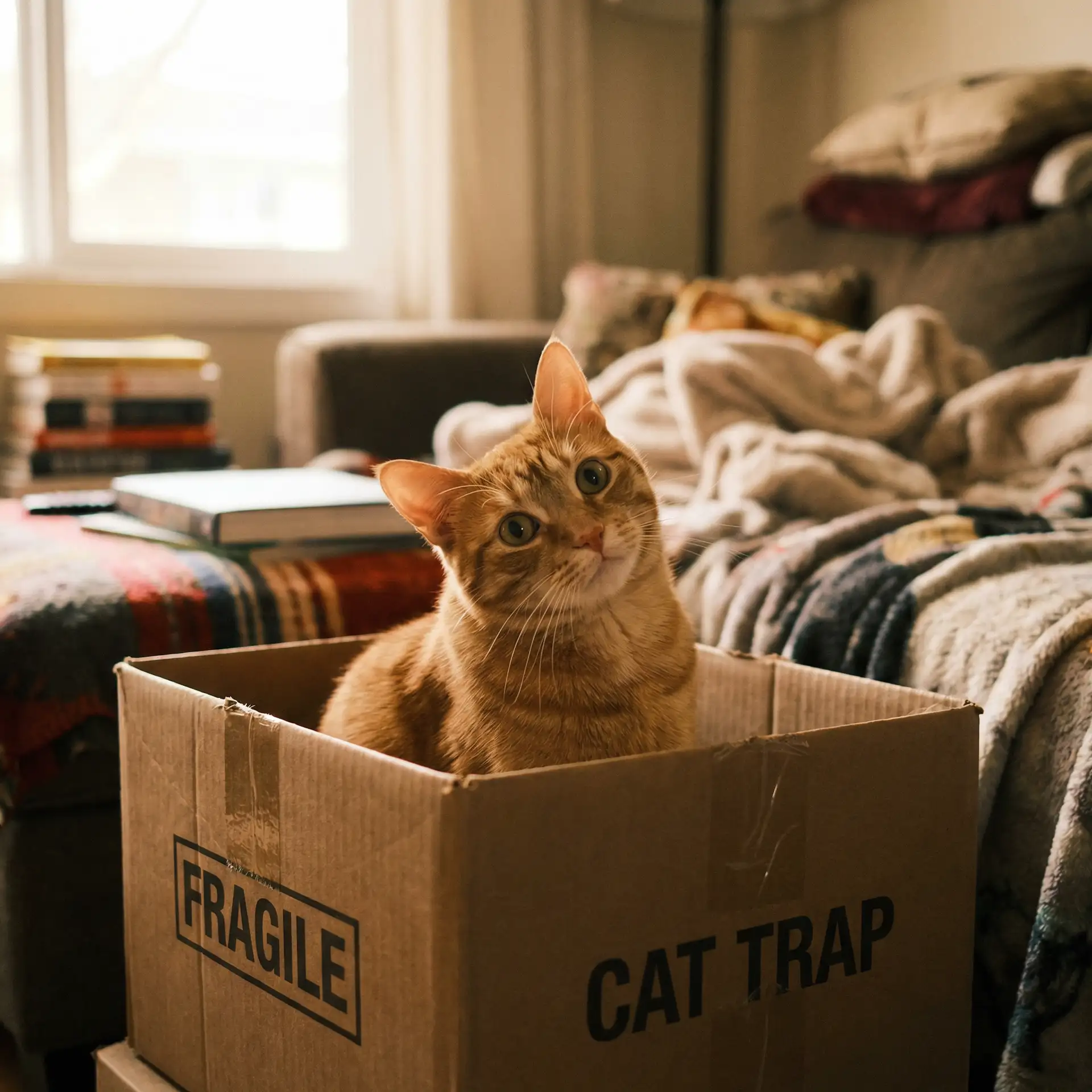 橘猫躲在纸箱里 - 抖音裸舞
