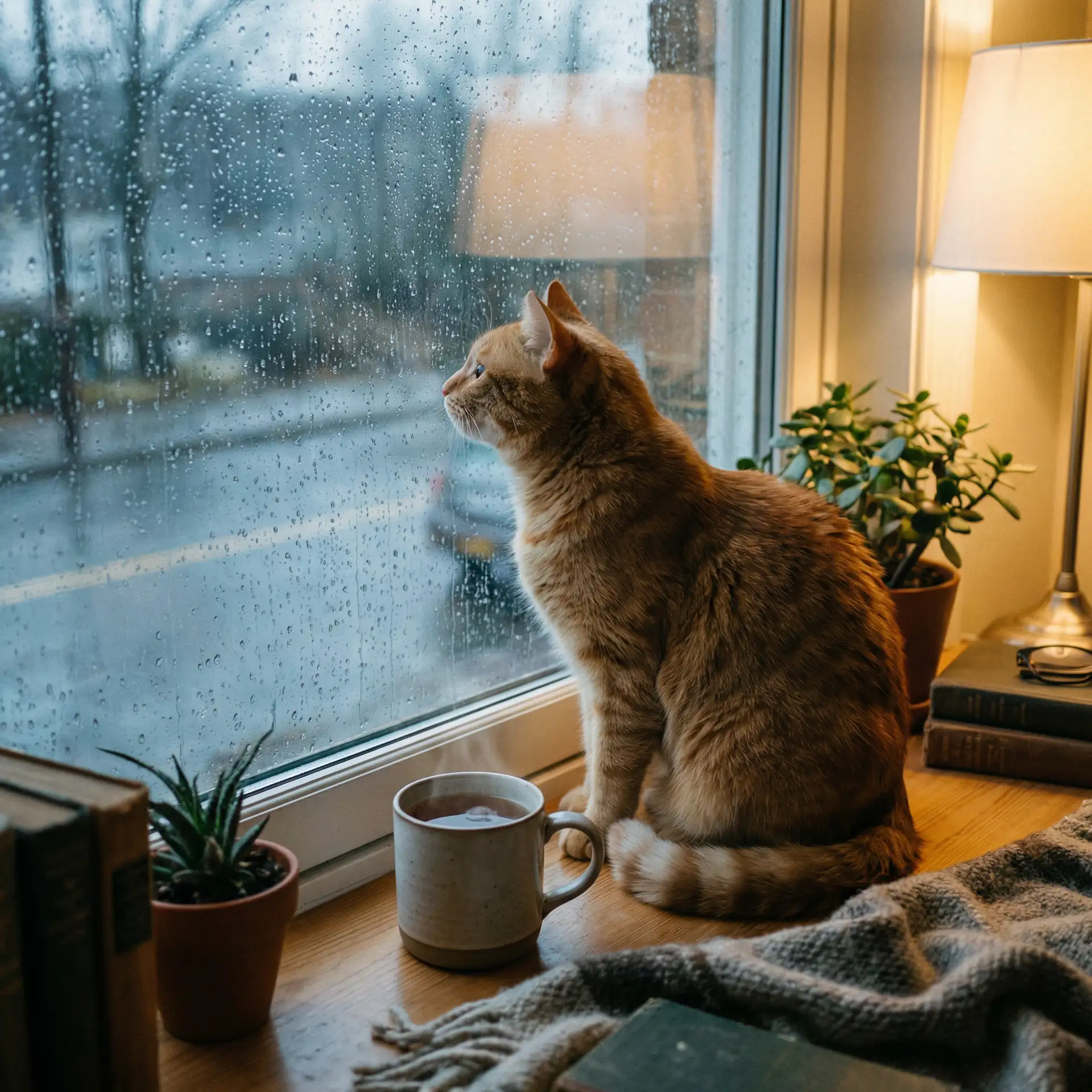猫咪望着窗外的雨 - 抖音裸舞
